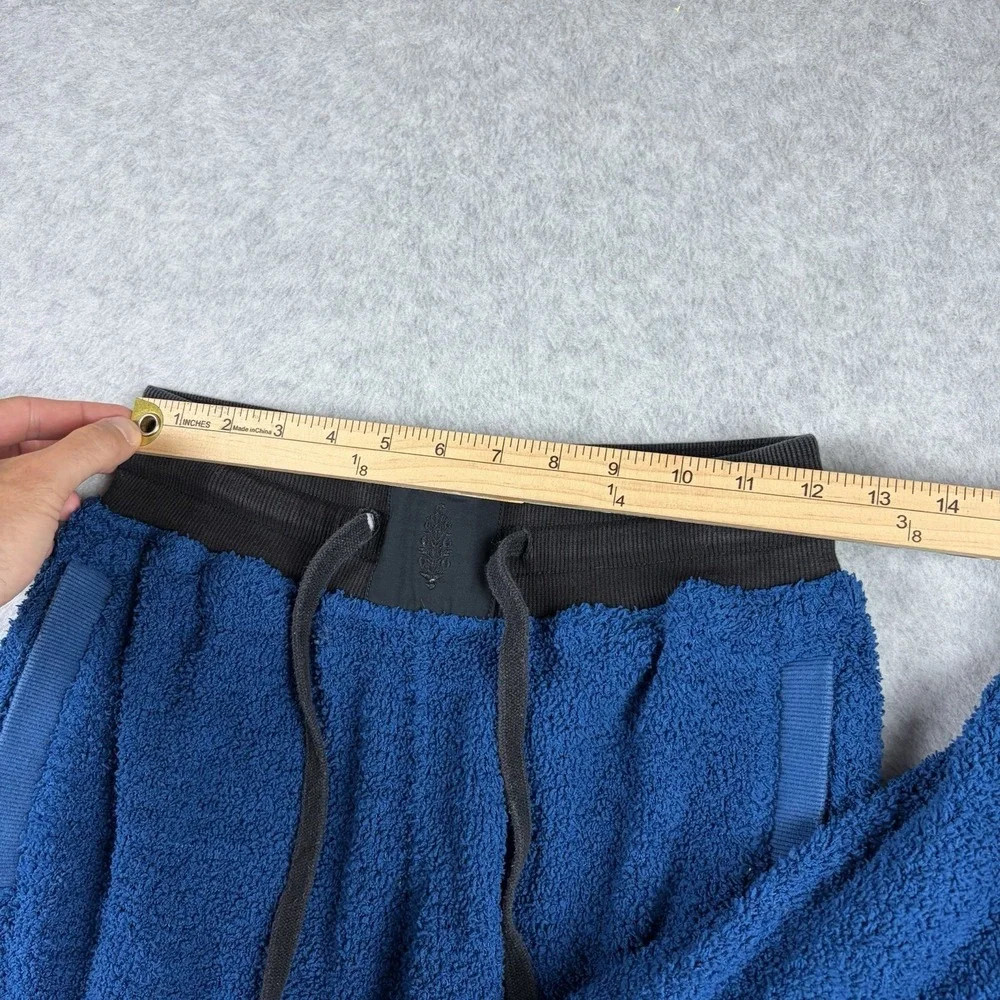 Free People Movement Pants XS Blue Cuddle Up‎ Fuzzy Baggy Loose Sherpa Jogger